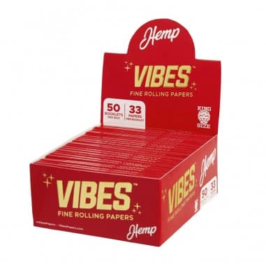 PAPELILLOS HEMP KING SIZE SLIM 50U-VIBES