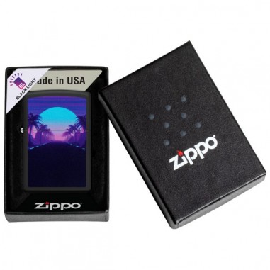 SUNSET BLACK LIGHT DESING-ZIPPO